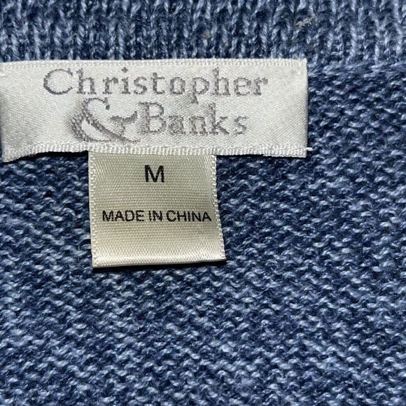 Christopher Banks Spring Sweater Lot Of 2 Wmns Sz Med Cotton Blend Garden - Picture 7 of 16